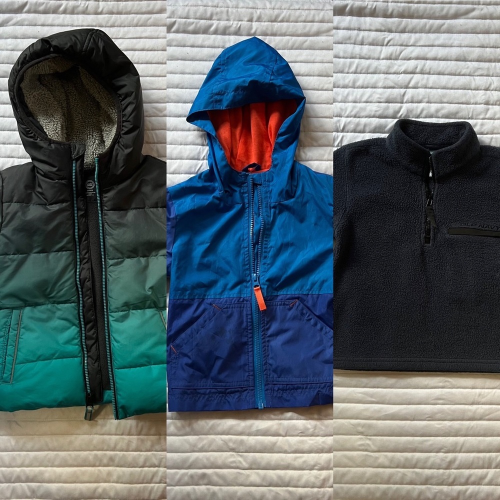 *Bundle* Boys 2T Jacket Coat Bundle (1 puffer coat, 1 half zip, 1 windbreaker)